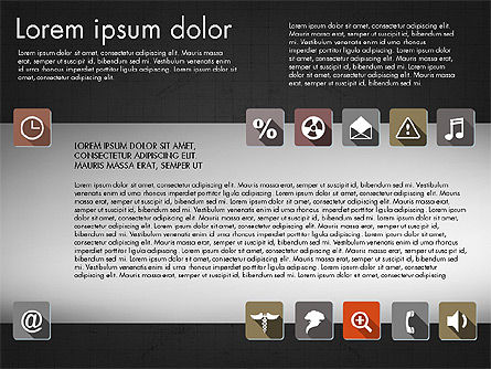 Flat Icons Deck, Folie 10, 03064, Icons — PoweredTemplate.com