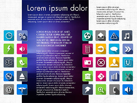 Cubierta plana de los iconos, Diapositiva 4, 03064, Iconos — PoweredTemplate.com