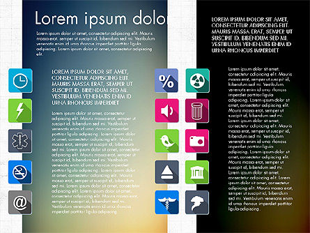 Plate-forme d'icônes plates, Diapositive 6, 03064, Icônes — PoweredTemplate.com