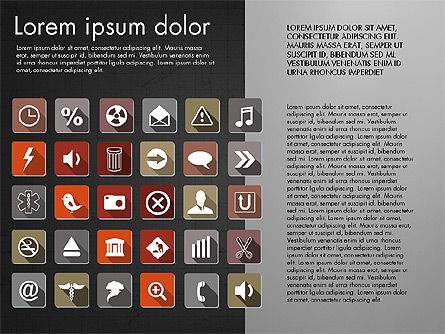 Flat Icons Deck, Slide 9, 03064, Icons — PoweredTemplate.com