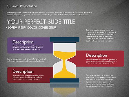 Presentatie met vlakke vorm vormen en diagrammen, Dia 14, 03066, Presentatie Templates — PoweredTemplate.com