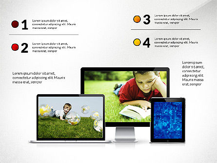 Educational Gadgets Presentation Template, 03070, Education Charts and Diagrams — PoweredTemplate.com