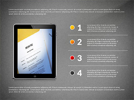 Educational Gadgets Presentation Template, Slide 11, 03070, Education Charts and Diagrams — PoweredTemplate.com