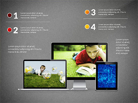 Educational Gadgets Presentation Template, Slide 9, 03070, Education Charts and Diagrams — PoweredTemplate.com