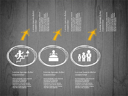 Presentazione di processo con forme silhouette affari, Slide 11, 03071, Diagrammi di Processo — PoweredTemplate.com
