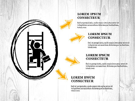 Présentation du processus avec des formes de silhouette commerciale, Diapositive 6, 03071, Schémas de procédés — PoweredTemplate.com