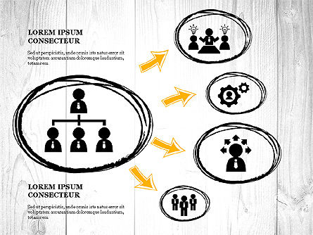 Presentazione di processo con forme silhouette affari, Slide 8, 03071, Diagrammi di Processo — PoweredTemplate.com