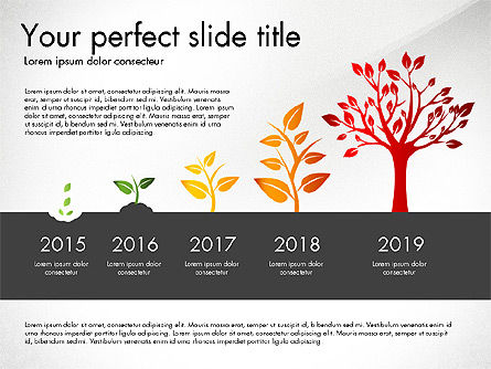 비즈니스 성장 컨셉 다이어그램, 슬라이드 8, 03072, 단계 도표 — PoweredTemplate.com