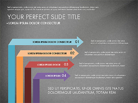 Flechas y etapas del proceso, Diapositiva 15, 03074, Diagramas de proceso — PoweredTemplate.com