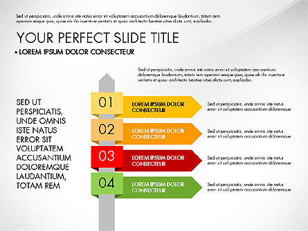 Flechas y etapas del proceso, Diapositiva 2, 03074, Diagramas de proceso — PoweredTemplate.com