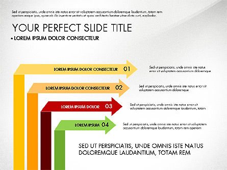 Frecce processo e fasi, Slide 7, 03074, Diagrammi di Processo — PoweredTemplate.com