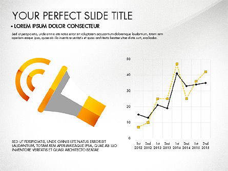Présentation marketing en conception plate, Diapositive 3, 03076, Modèles de présentations — PoweredTemplate.com