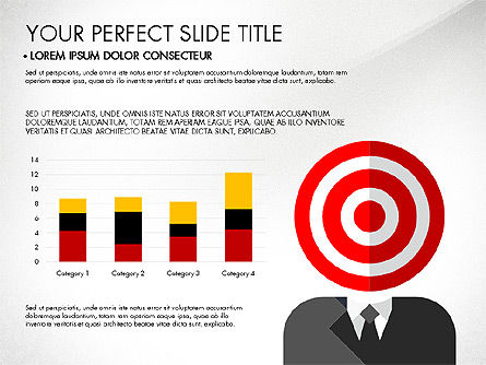 Présentation marketing en conception plate, Diapositive 4, 03076, Modèles de présentations — PoweredTemplate.com