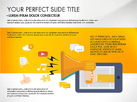 Presentación de marketing en diseño plano, Diapositiva 6, 03076, Plantillas de presentación — PoweredTemplate.com