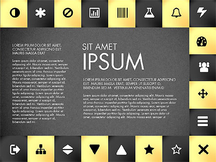 Cadre et icônes, Diapositive 13, 03079, Icônes — PoweredTemplate.com