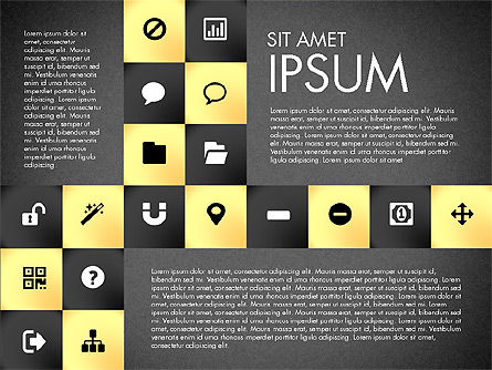 Cadre et icônes, Diapositive 15, 03079, Icônes — PoweredTemplate.com