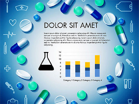 차트와 의료 프레 젠 테이션, 슬라이드 6, 03086, 의학 도표 및 차트 — PoweredTemplate.com