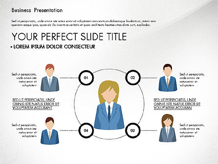 Cercle d'affaires, Modele PowerPoint, 03088, Modèles commerciaux — PoweredTemplate.com