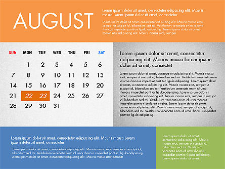 Calendario 2016 para PowerPoint, Diapositiva 8, 03090, Timelines & Calendars — PoweredTemplate.com