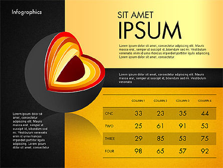 Denken und Analysen Infografiken, Folie 12, 03091, Infografiken — PoweredTemplate.com