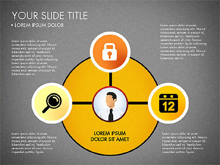 Círculo de negocios con iconos, Diapositiva 10, 03092, Plantillas de presentación — PoweredTemplate.com