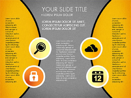 아이콘이있는 비즈니스 서클, 슬라이드 13, 03092, 프레젠테이션 템플릿 — PoweredTemplate.com
