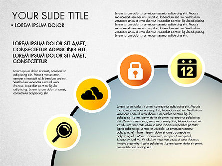 Círculo de negocios con iconos, Diapositiva 4, 03092, Plantillas de presentación — PoweredTemplate.com