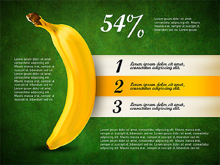 Banana Infographics, Slide 10, 03096, Infographics — PoweredTemplate.com