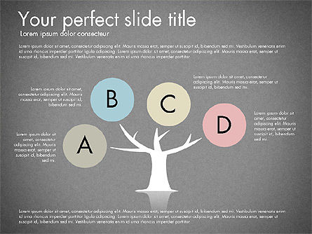 Pilihan Dan Tahapan Dengan Daun, Slide 13, 03099, Diagram Panggung — PoweredTemplate.com