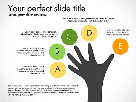 나뭇잎이있는 옵션과 단계, 슬라이드 2, 03099, 단계 도표 — PoweredTemplate.com
