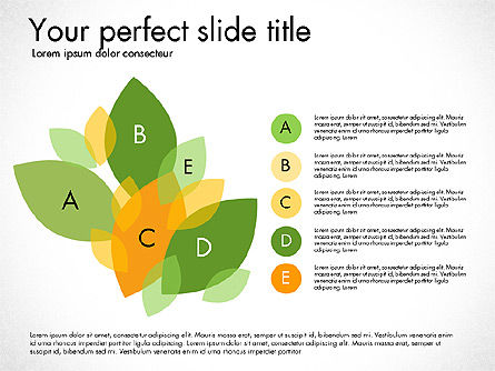 Opciones y etapas con hojas, Diapositiva 3, 03099, Diagramas de la etapa — PoweredTemplate.com