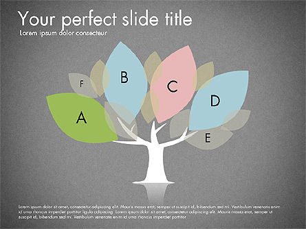 Opciones y etapas con hojas, Diapositiva 9, 03099, Diagramas de la etapa — PoweredTemplate.com