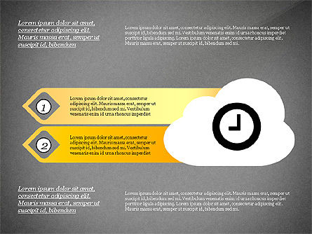 Processus avec options et icônes, Diapositive 11, 03115, Schémas de procédés — PoweredTemplate.com