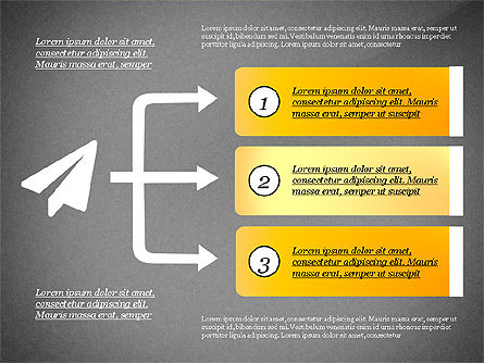 Proceso con opciones e iconos, Diapositiva 14, 03115, Diagramas de proceso — PoweredTemplate.com