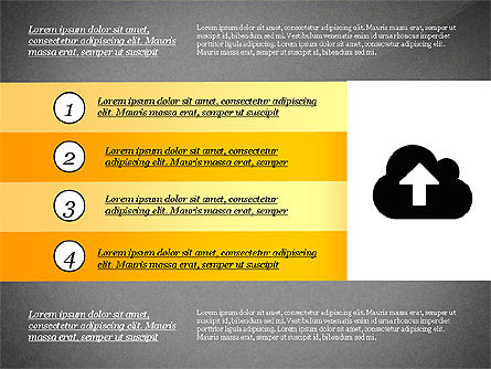 Processo con le opzioni e le icone, Slide 16, 03115, Diagrammi di Processo — PoweredTemplate.com