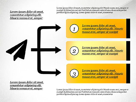 Proceso con opciones e iconos, Diapositiva 6, 03115, Diagramas de proceso — PoweredTemplate.com