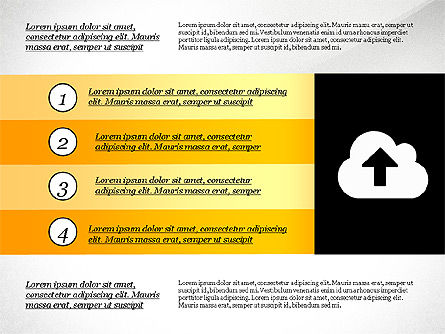 Proceso con opciones e iconos, Diapositiva 8, 03115, Diagramas de proceso — PoweredTemplate.com