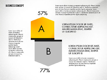 Split testen diagram template, PowerPoint-sjabloon, 03117, Businessmodellen — PoweredTemplate.com