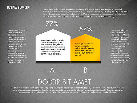 Split testen diagram template, Dia 15, 03117, Businessmodellen — PoweredTemplate.com