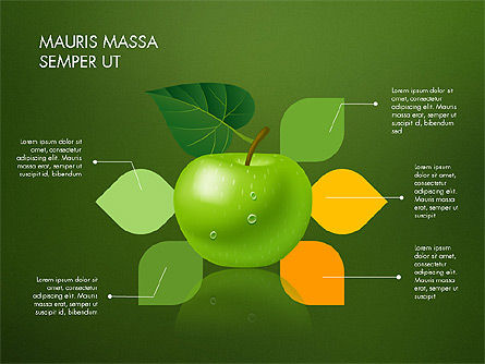 Infografía verde de Apple, Diapositiva 15, 03118, Infografías — PoweredTemplate.com