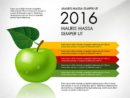 緑のリンゴのinfographics, スライド 3, 03118, インフォグラフィック — PoweredTemplate.com