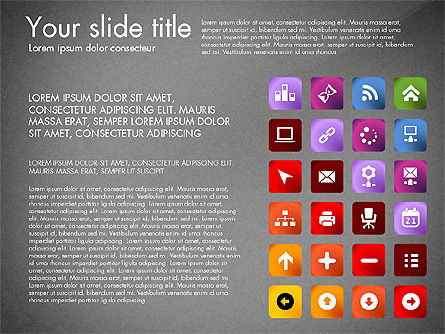 Icons Collection, Slide 11, 03119, Icons — PoweredTemplate.com