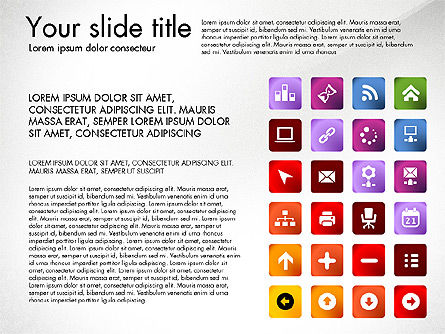 Collection d'icônes, Diapositive 3, 03119, Icônes — PoweredTemplate.com