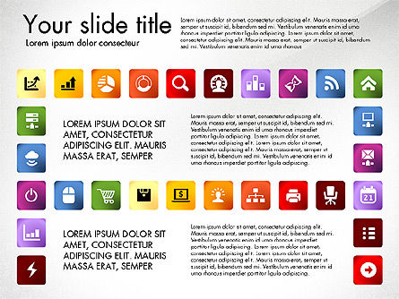 Icons Collection, Slide 7, 03119, Icons — PoweredTemplate.com
