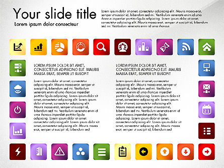 Collezione di icone, Slide 8, 03119, icone — PoweredTemplate.com
