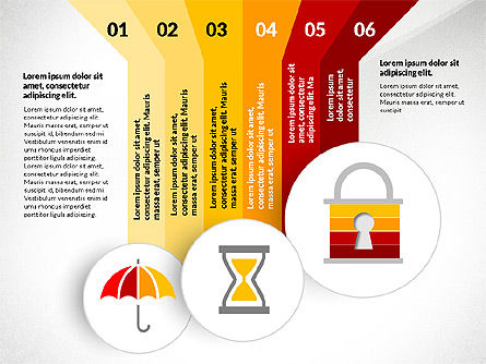 Segurança e conceito de proteção, Deslizar 5, 03123, Diagramas de Etapas — PoweredTemplate.com