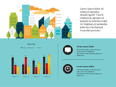 Infografía de la ciudad con gráficos controlados por datos, Diapositiva 16, 03125, Infografías — PoweredTemplate.com
