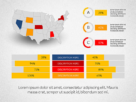 Landen infographics, PowerPoint-sjabloon, 03128, Infographics — PoweredTemplate.com