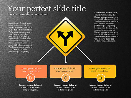 Infographics with Road Signs, 03131, Infographics — PoweredTemplate.com