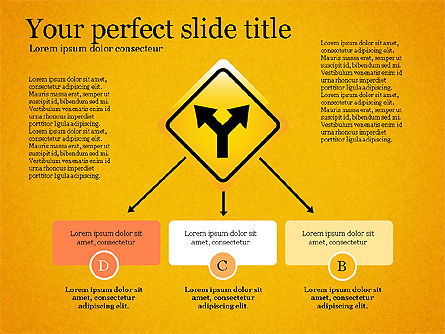 Infographics with Road Signs, Slide 9, 03131, Infographics — PoweredTemplate.com